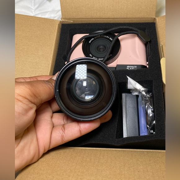 Pink 4K Digital Camera, 56MP Camera with 180° Flip Screen, - Picture 8 of 17